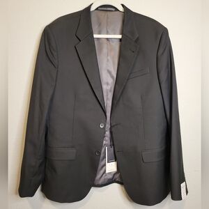 River Island Black Sport Coat with Notched Lapels